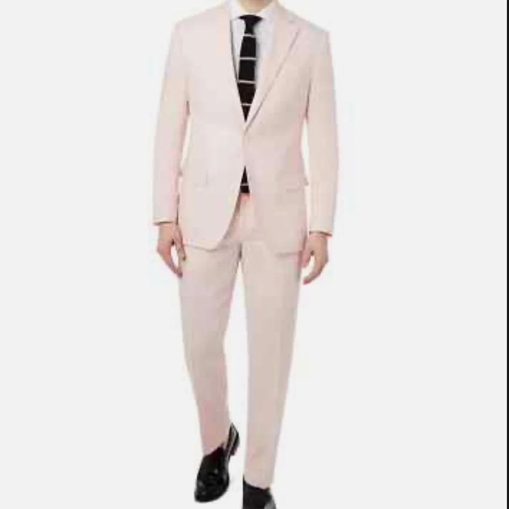 Lauren by Ralph Lauren Men's Pink suit jacket linen Blazer 42R - Picture 6 of 12